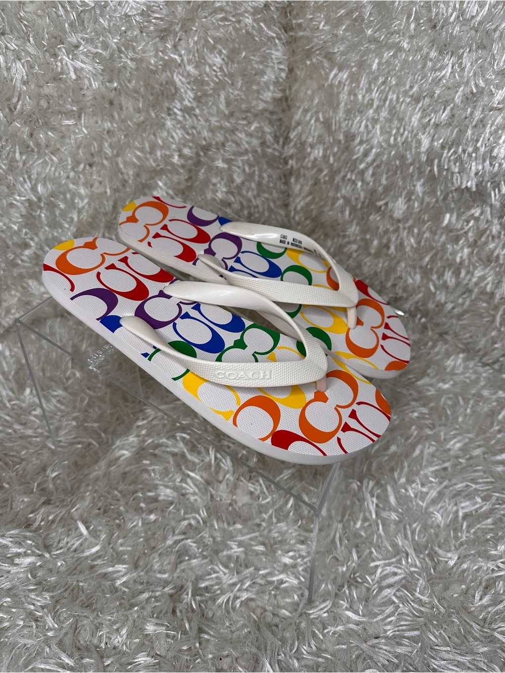 NEW Coach Pride Collection Zak Flip Flops Women's Size 7